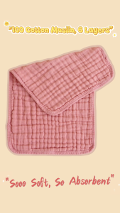 Cotton Gauze Burp Cloth Baby Washcloths Multipurpose Rectangle Long Shape Plain Muslin Cloth