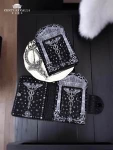 Dark Fairy Tale Flash Powder Card Holder 33 Slots Document Storage Bag Small Card Pouch Luxury Design Business Storage Case