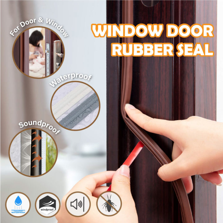 Wahaha 3M Tape Window Door Rubber Seal Strip Sound proof Weather Proof ...