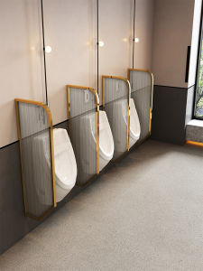 Hotel Changhong Glass Stainless Steel Partition Sanitary Toilet Baffle Plate Public Toilet Urine Cup Waterproof Screen