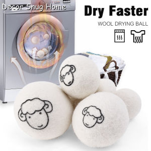 【On Sale】Reusable Wool Dryer Balls Natural Fabric Softener Dryer Balls for Washing Machine White Drying Kit Balls