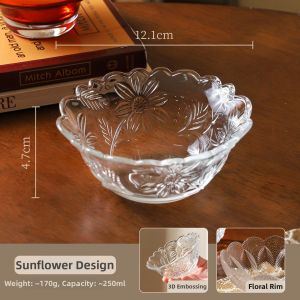 SHELI | Creative Fluted Frosted Glass Bowl