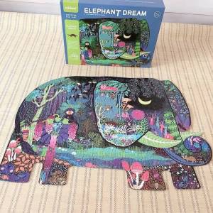 จิ๊กซอว์เด็ก จิ๊กซอว์ช้างแมมมอท สัตว์กลางคืน Huge Animal-Shaped Puzzle Elephant Dream M3084  Mideer มิเดียร์