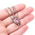 Snow White and the Huntsman Couple Necklace Heart and Sword Charm Necklace for Women Romantic Valentine's Day Jewelry Gift. 
