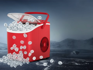 Portable Ice Maker Self-Cleaning Countertop Machine 9 Bullet Ice Cubes in 6 Mins 26lbs/24Hrs Compact for Home