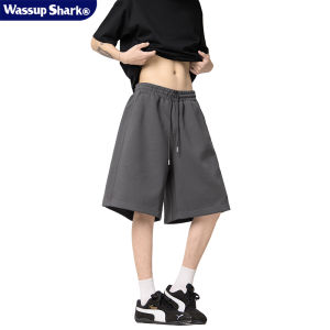 Quần Short Thể Thao Nam Dáng Rộng Ống Đứng Mùa Hè Mới Quần Short Nam Phong Cách Mỹ WASSUP SHARK Quần Short Nam Cạp Vừa