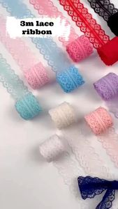 (25Yards) 3cm Roll lace ribbon DIY made lace streamer bow edging gift ribbon