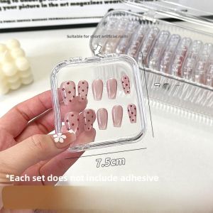 Acrylic Wearable Nail Art Storage Box Handmade Dustproof Seal Organizer Box Professional Nail Beauty Packaging Case