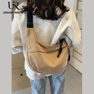 Large Capacity Casual Crossbody Bag Korean Style Womens Trendy Brand Messenger Bag Simple Single Shoulder Bag for Students