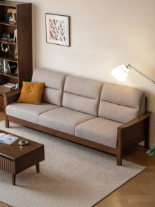 WEISHA | Vintage Straight-Row Modern Simple Living Room Sofa 3-Seater