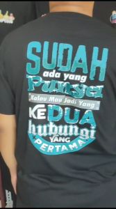 Kaos No-2: Sudah Ada Yang Punya, Hubungi Yang Pertama Sebelum Membeli