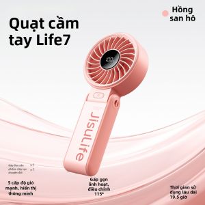 [Phích cắm dẹt] Jisulife | Quạt Cầm Tay Mini Di Động Life7 Ngoài Trời