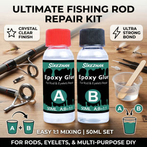SIKEZHAN Fishing Rod Building AB Epoxy Resin Clear Glue for Eyelets Guide Ring Repair Wrapping Strong Coating Adhesive