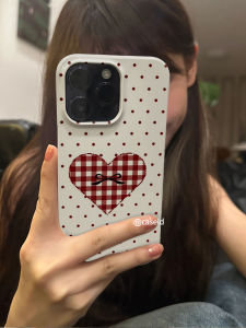 Magnetic Heart And Polka Dot Design Phone Case for iPhone 15 16 pro 14 plus 13 pro Max 12 Unique Artistic Soft Shell Back Cover