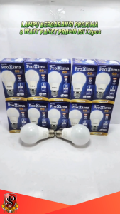 Proxima LED Bulb 8 Watt E27 PAKET ISI 12 PCS Cahaya Putih Terang Hemat Listrik 8 WATT Proxima Osiginal PAKET ISI 12 PCS bolam lampu led garansi