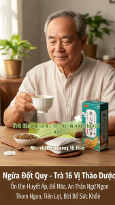 [Ngừa Đột Quỵ] Trà Dưỡng Sinh 16 Vị Thảo Dược - Trà Sâm 30 Gói Cân Bằng Huyết Áp Ngủ Ngon Bổ Não Ngừa Tai Biến sưckhoe thuc pham chuc nang