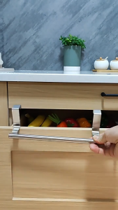 Stainless Steel Single RodTowel Rack Kitchen Perforation-Free Rag Hanger Cabine tDoor BackTowel Hanger
