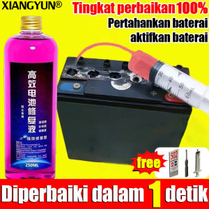 Tidak perlu mengganti baterai XIANGYUN cairan perbaikan baterai 250ML Perbaikan baterai tanpa alat tingkat perbaikan hingga 99% Cocok untuk aki mobil dan aki motor(cairan perbaikan aki solusi perbaikan baterai cairan baterai solusi air)