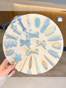 NING ZHOU | Blue Stars Polka Dots Bow Hair Clip