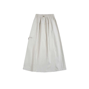 American Retro Workwear กระโปรง High เอว Midi ทรงเอ เดรส สําหรับรูปลูกแพร์ พลัสไซส์ ผู้หญิง ฤดูร้อน เดินทางสีบริสุทธิ์ กระโปรง S