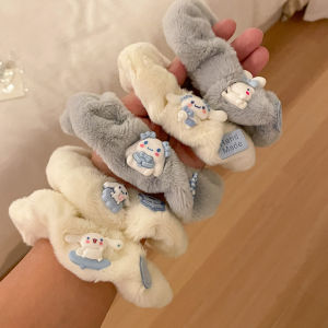 Cute Plush Hair Rope Women Girls Rabbit Scrunchies Elastic Hair Bands Hair Rings Ponytail Holder Kids Hair Accessories