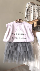 [Ready Stock] Sleeveless Top Girl Love Heart Blouse Pink Purple Top 90-130