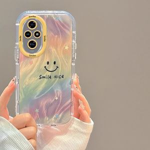 Creative Rainbow Smile Anti-Fall Youthful Style Phone Case for Honor Series Mobile Phones Silicone Protective Shell for Women