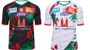 24-25sc Magdeburg Handball Shirt Sportwear Oversized Training Handball Uniform Breathable Jersey Parent Child Fitness Top