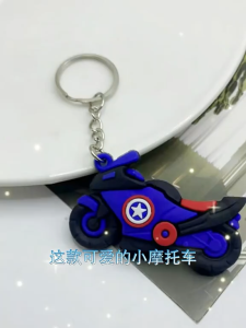 Cartoon Marvel Motorcycle Keychain Marvel Avengers Spider-Man Ironman Thor Batman School Bag Hanging