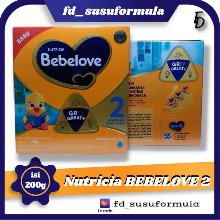 NUTRICIA BEBELOVE 2 GRO-GREAT+ - 200gram (Kemasan Baru) Exp.2024 ...