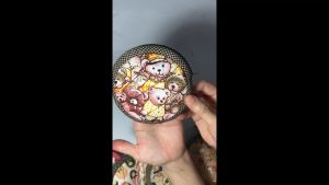 กระเป๋าเศษสตางค์ทรงกลม ขนาด 11x11 ซม. งานแฮนด์เมด