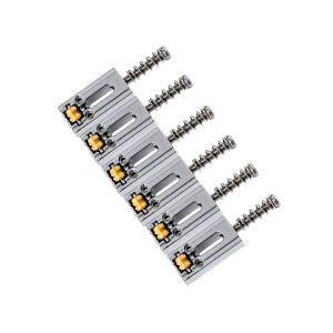 6Pcs Electric Guitar Roller Bridge Tremolo Saddles For Strat TL Zinc Alloy Electric Guitar Replacement Bridge Saddle Set