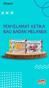 ORIGINAL BPOM PROMO 12 PCS SABUN MANDI BATANG HARMONY 70 GRAM TERMURAH !