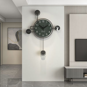 นาฬิกาแขวนผนังซีรีส์นอร์ดิกสไตล์มินิมอลขายดีใหม่ห้องนั่งเล่นในบ้านนาฬิกาวินเทจไร้เสียงแบบเรียบง่ายและทันสมัยการตกแต่งศิลปะขนาด41*55ซม.