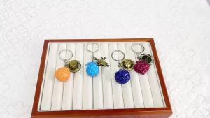 Bandai | Anime Metal Keychain Luffy Ace Law Devil Fruit Keyrings Creative Car Key Pendant Stylish Decorative Gift