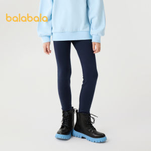 Balabala Kids Fleece Lined Leggings For Big Girls Fashionable And Warm Pants For Autumn Winter
