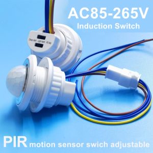 AC85-265V Double Adjustable Delay PIR Sensor Detector Smart Switch LED PIR Infrared Motion Sensor Auto Switch Light Strip Switch