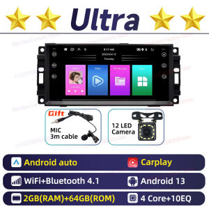 For Jeep Wrangler 2011-2018 1 Din 7" Screen Wireless Carplay Radio Stereo Head Unit Android Car Multimedia GPS Autoradio