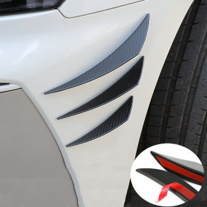 6Pcs Car Front Bumper Lip Decoration Diffuser Splitter Fins Body Spoiler Canards Valence Chin Car Tuning Canard Decor 