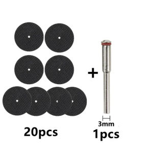 21Pcs Abrasive Cutting Disc 32mm With Mandrels Grinding Wheels For Power Tool Accesories Metal Cutting Rotary Tool Saw Blade