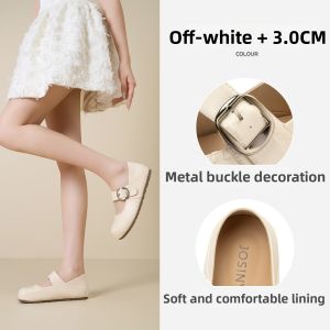 Josiny | French Style Convertible Low Cut Flatform Mary Jane Shoe with Hidden Heel