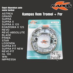 TERMURAH Kampas rem tromol Kappa Grand Supra kharisma SURA 125 SURPA FIT Revo absolute win