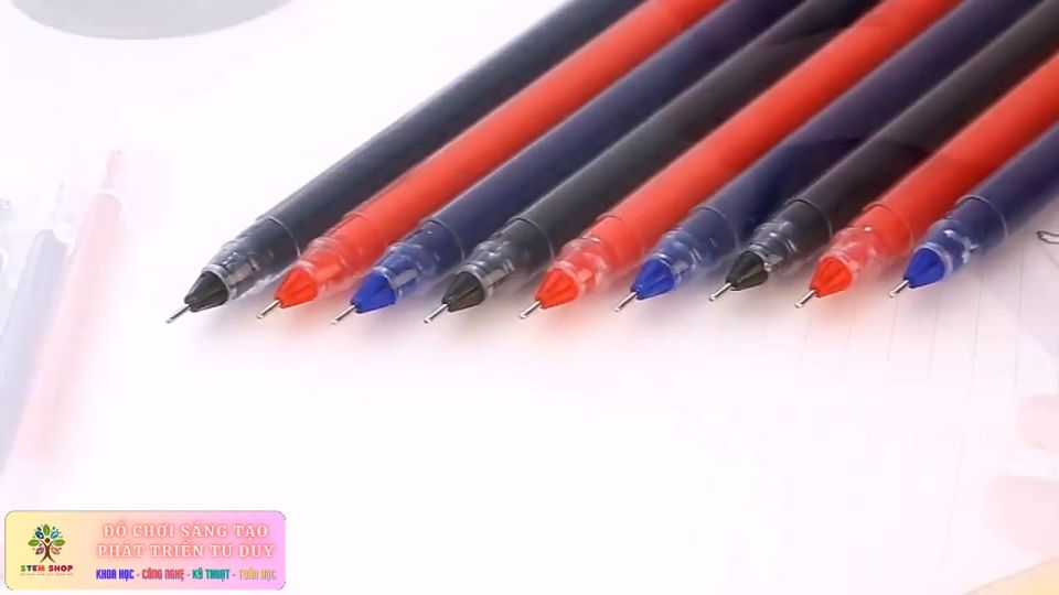 Bút nước-Bút gel 1k - Bút mực nước ngòi 0.5mm ống mực lớn siêu tiết kiệm cho học sinh sinh viên văn phòng. Ống mực nhiều gấp 3 lần bình thường. STEM3G shop