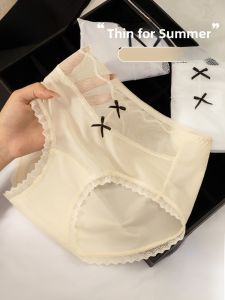 Miiow | Luxurious Lace Underwear Womens Summer Thin Triangle Shorts Pure Desire Net Gauze Briefs Breathable Comfortable Cotton Crotch