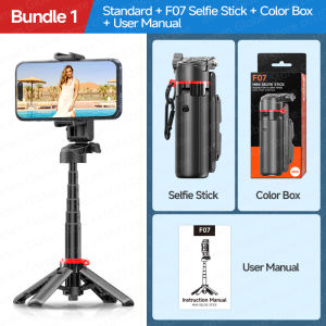 AXNEN | AXNEN Pocket Selfie Stick Cellphone Holder Portable Quadrapod Tripod with Bluetooth Remote for Smartphone Live Streaming Vlog
