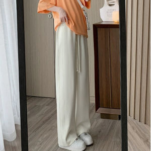 Elegant High Waist Straight Leg Casual Trousers
