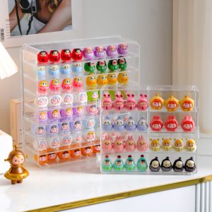 AAVGH Removable Pop Mart Blind Box Showcase Dustproof Transparent Garage Kit Figures Display Case 2024 Display Case Gift
