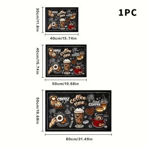 VIKAMA Coffee Machine Absorbent Mat Non-slip Table Mat for Dishes Vintage Kitchen Countertop Bar Decorations