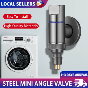 Washing Machine Faucet Anti Falling Leak Mini Angle Valve 2 Way Save Space Tap Automatic Water Stop Easy Install