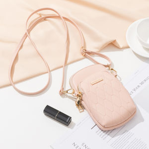 Summer Diamond Grid Large Screen Mobile Phone Bag Mini Crossbody Womens Wallet Vertical Simple Match All New 2025